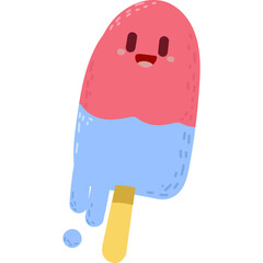 Ice cream cartoon character illustration 4