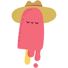 Ice cream cartoon character illustration 3