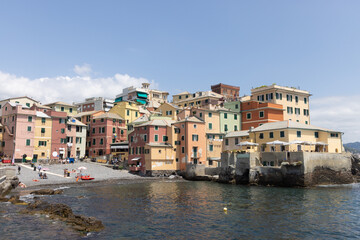 Fototapeta na wymiar View of Boccadasse, Genoa Italy