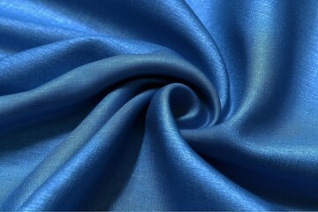 Texture, background, pattern. The fabric is dark blue, blue. This is a natural fabric, made of artificial silk or synthetic fibers.
