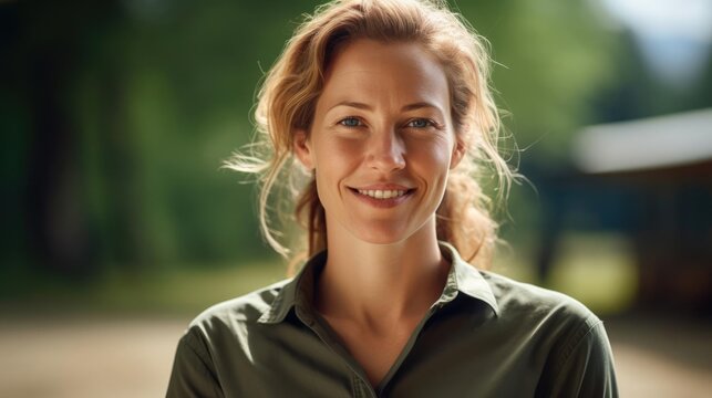 Portrait of a woman at an environmental consultancy developing sustainable solutions