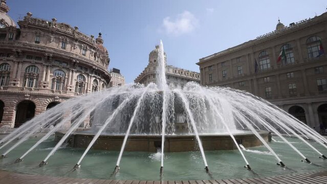 Piazza Ferrari in Genova, Italy