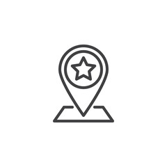 Event location pin line icon