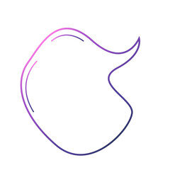 Gradient Outline Speech Bubble