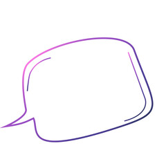Gradient Outline Speech Bubble