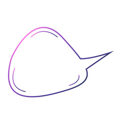 Gradient Outline Speech Bubble