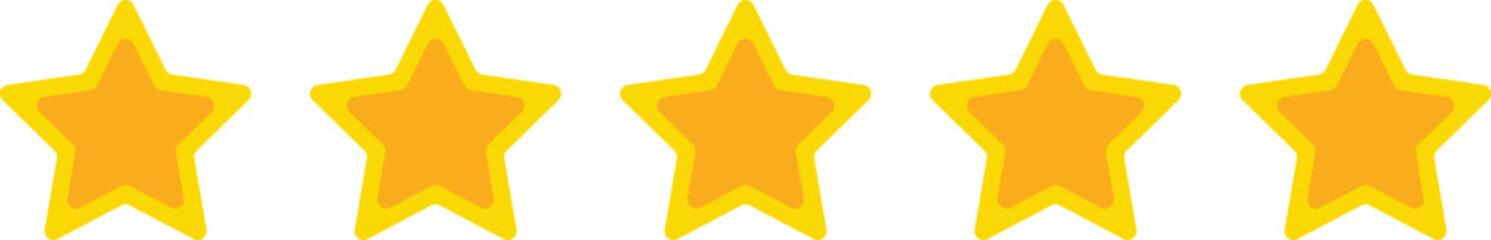 five star vector design.