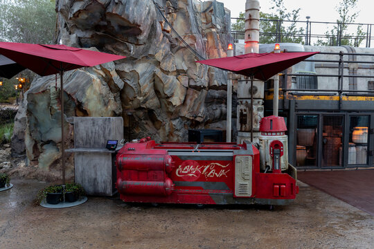 Coca-Cola at Disney's Star Wars: Galaxy's Edge Theme Park at Walt Disney World Resort in Orlando, Florida, Batuu East
