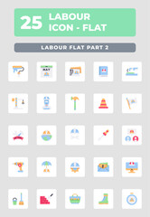 Labour Day Flat Icon Style Design