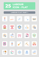 Labour Day Flat Icon Style Design