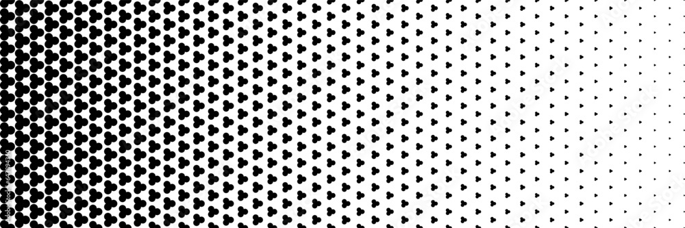 Aufkleber horizontal black halftone of three circles design for pattern and background.