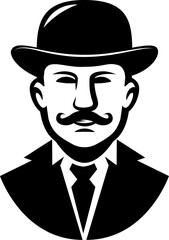 Illustration of a gentleman in a vintage hat