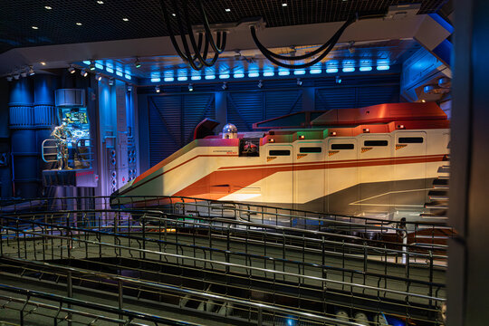 Star Tours Ride at Disney's Star Wars: Galaxy's Edge Theme Park at Walt Disney World Resort in Orlando, Florida, Batuu East