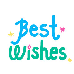 Best wishes hand drawn lettering