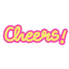 Cheers hand drawn lettering