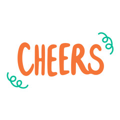 Cheers hand drawn lettering