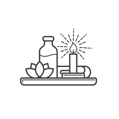 illustration of spa, a form of body care.