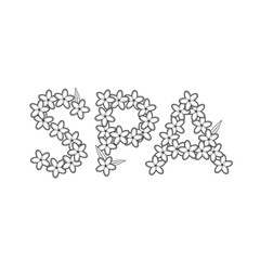 illustration of spa, a form of body care.