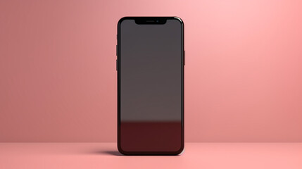 3d minimal smartphone mockup on isolated background