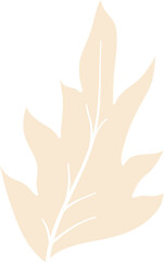 organic autumn leaf outline decoration