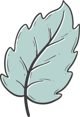 Hand drawn autumn leaves outline decoration