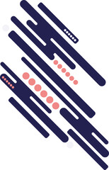 modern geometric rounded line shapes corner