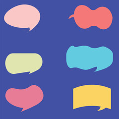 hand drown bubble speech set