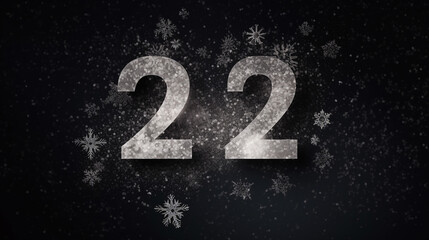happy new year 2024 beautiful sparkling design of numbers on black background