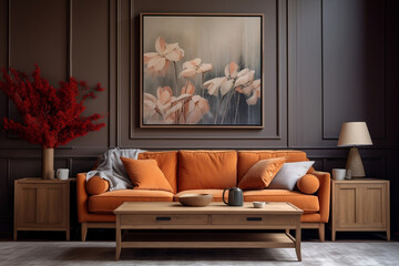 living room interior with sofa