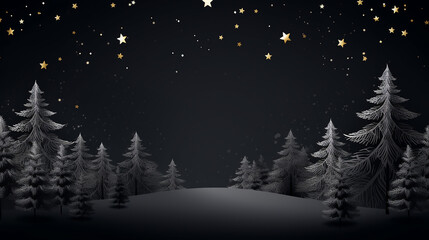 Christmas and happy new year. dark elegant background with stars