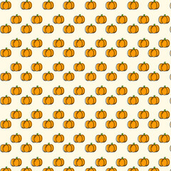 pattern pumpkin, vector illustration, icon, Halloween holiday, vegetables