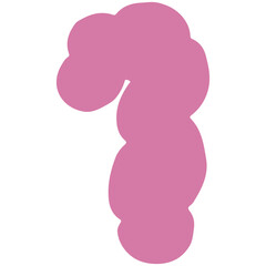 Cloud number 1 flat illustration