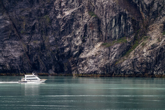 A boat touring the glaciers