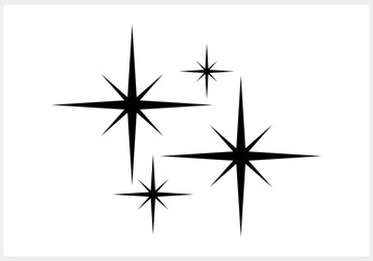 Doodle star icon isolated. Celebrate salute. Vector stock illustration. EPS 10