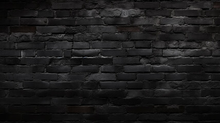 black brick wall, background, vintage wall texture, blank with copy space