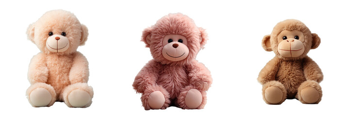 Fototapeta premium transparent backgrounded toy monkey