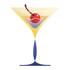 Cocktail glass illustration