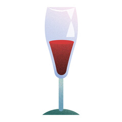 Wine glass illustration