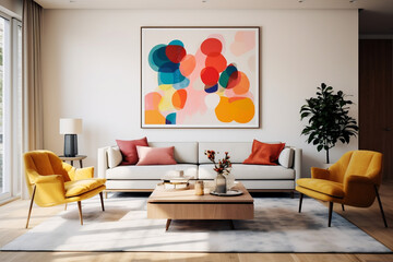 modern living room with fireplace