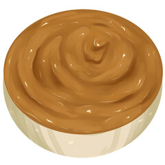Peanut butter bowl hand drawn