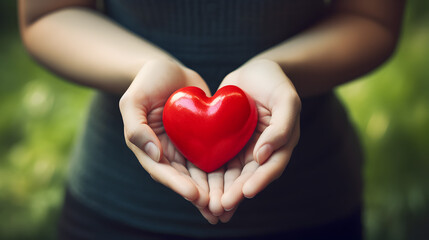 Fototapeta premium Hands holding heart
