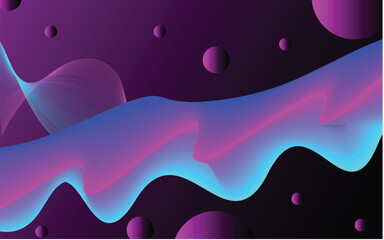 Abstract wavy technical wallpaper element, wavy liquid color and dot elements wallpaper for modern day designs, abstract vector art illustration