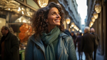 Obraz premium Woman shopping on the street 