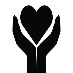 Love symbol holding in hand, conceptual art work, vector art illustration