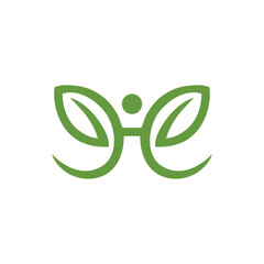 Health nature logo vector