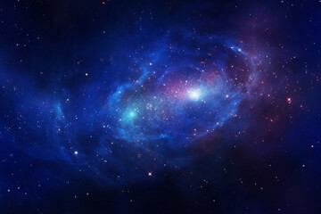 A galaxy with stars, beautiful blue image of space background, space background, Generative AI