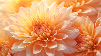 orange flower close-up chrysanthemum, autumn background, soft light