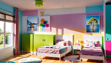 children's bedroom interior design by Generative AI