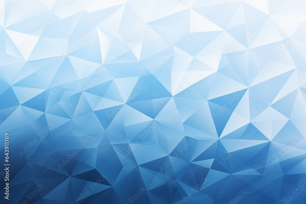 Wall mural a blue and white geometric background with triangles, abstract background design, generative ai