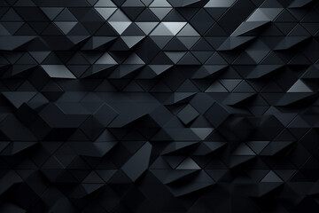 Obraz premium A black geometric background with triangle pattern, luxury background, Wallpaper, Generative AI